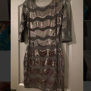 Black and sequin dress